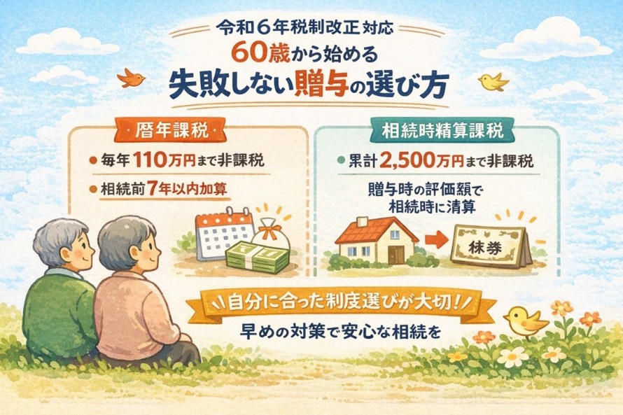 60歳から始める失敗しない贈与の選び方